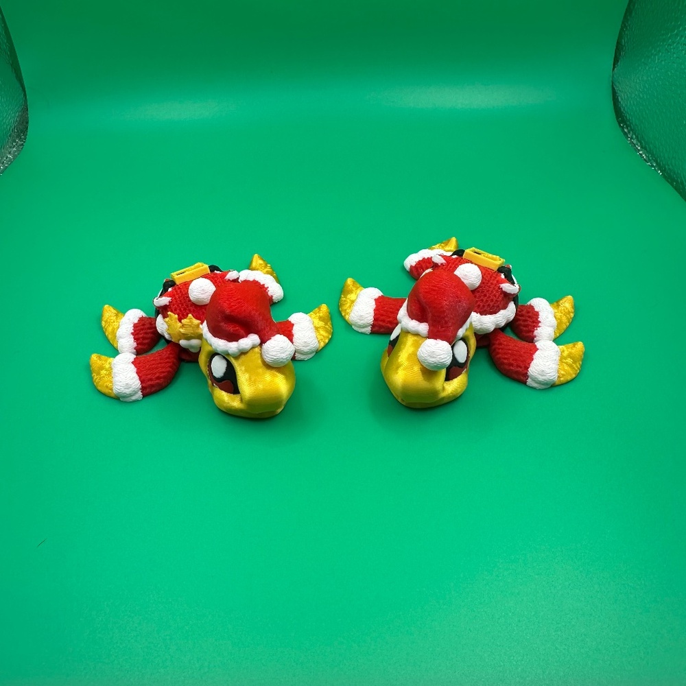 Santa Christmas Turtles 3d printed